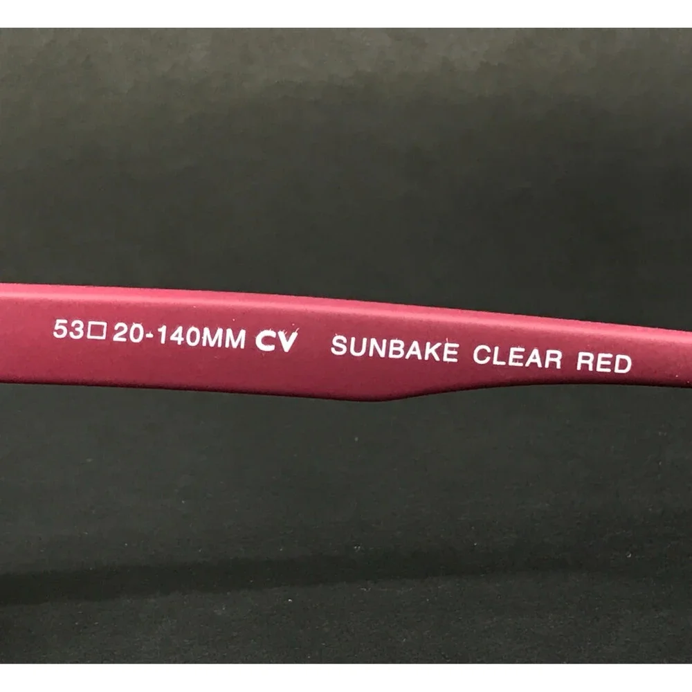 Ocean Pacific Sunglasses SUNBAKE Clear Red Square Frames w/ Mirror Orange Lenses